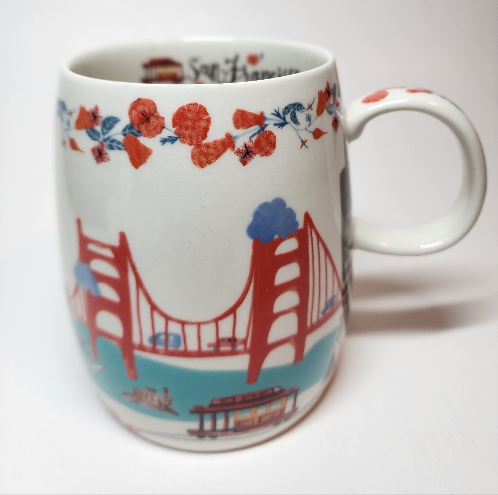 WORLD MARKET Collect. SAN FRANCISCO Large Mug with Illustrated Landmarks, 12  oz